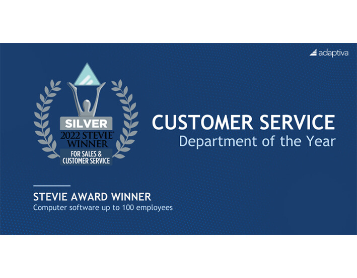 Adaptiva Wins Silver And Bronze Stevie Awards For Customer Service