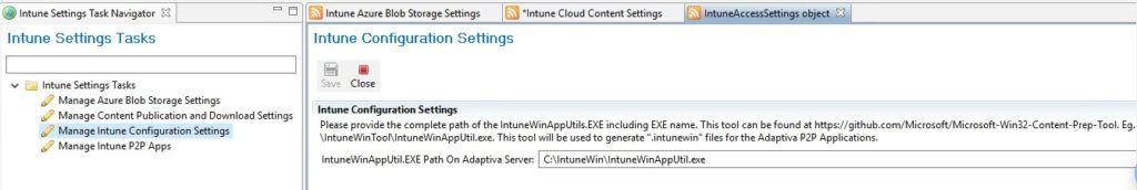 onesite intune configuration settings