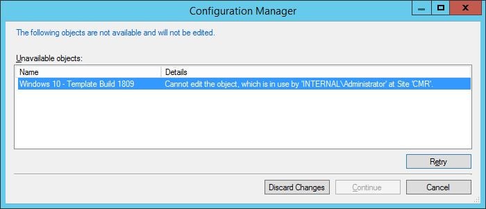 Configuration Manager winow