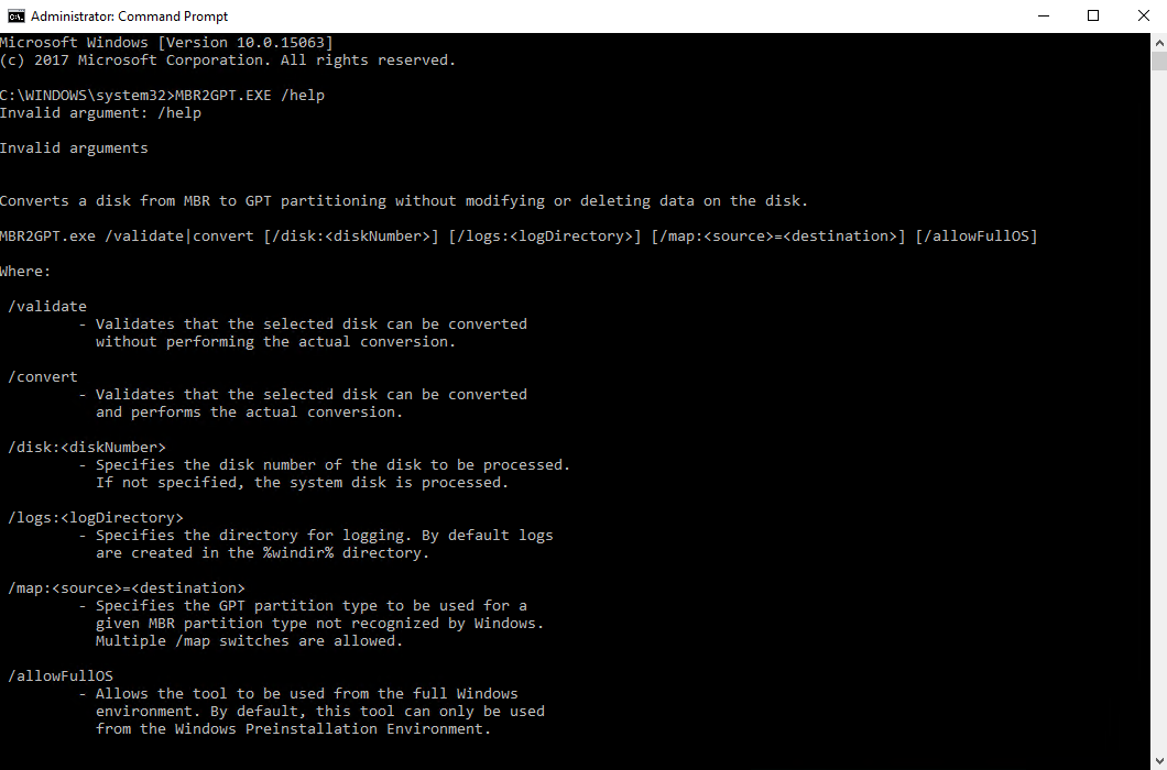 USING MBR2GPT EXE visual data 5