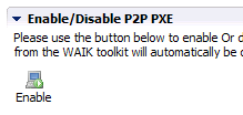 enable or disable p2p pxe