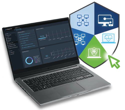 Adaptiva OneSite Platform on a laptop