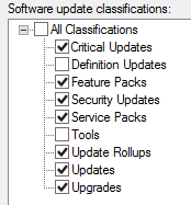 software update classifications