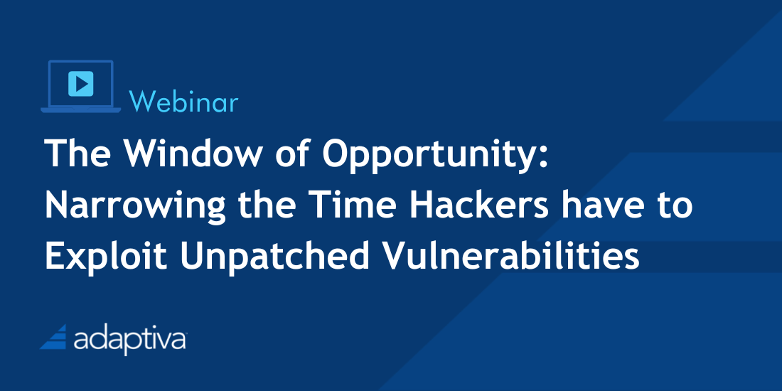 Window of Opportunity inar